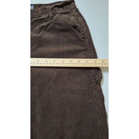 Gap Vintage Carpenter Pants Womens Size 12 Brown Corduroy Y2K - Picture 6 of 8